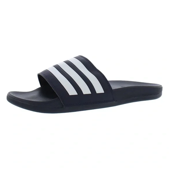 Adidas Unisex Adult Adilette Comfort Slide Sandal Size 11 Legend Ink White Navy - Picture 2 of 2